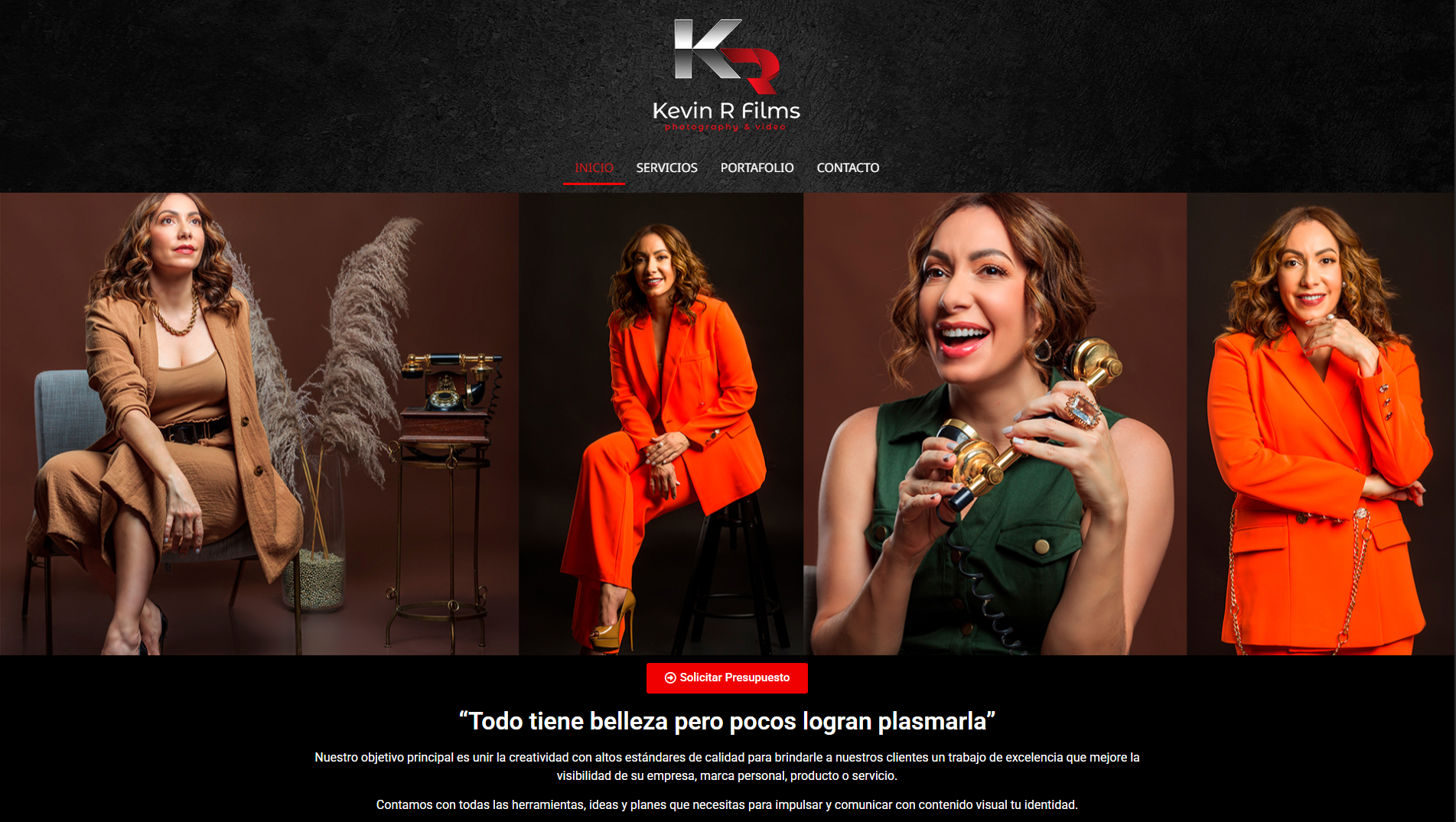 Sitio web de Kevin R Films