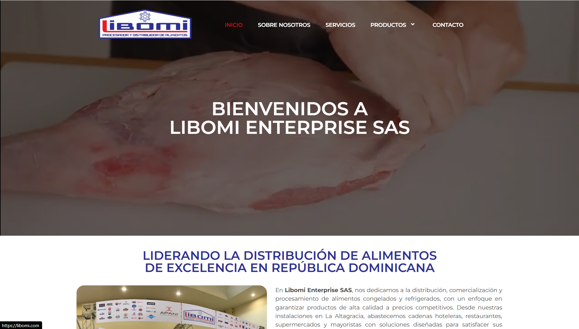Sitio web de Libomi Enterprise