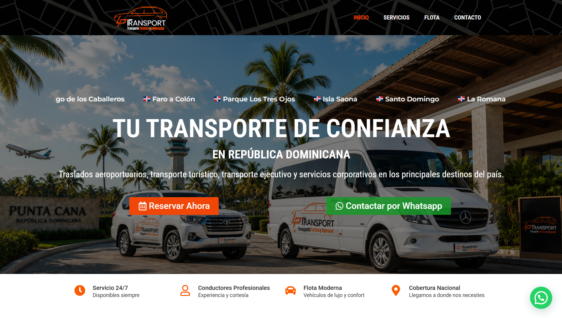 Sitio web de LP Transport RD